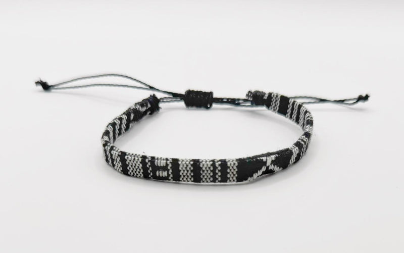 surfer bracelet black and white