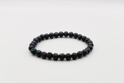 Smaller black lava stone bracelet
